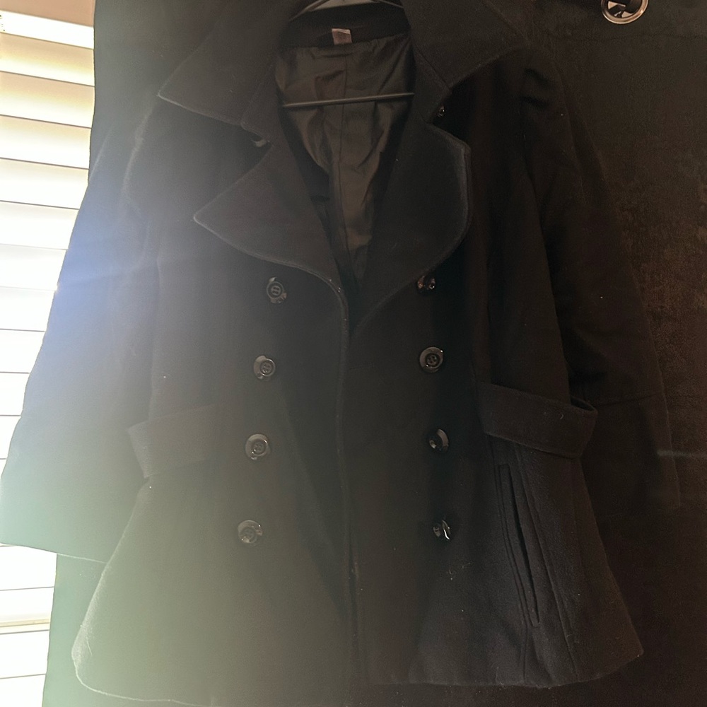 Stylish Black Peacoat